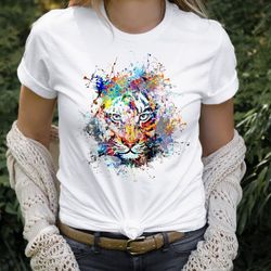 wild tiger shirt, watercolor tiger shirts, tiger head t-shirts, tigers face shirt,  best tiger shirts, years of the tige