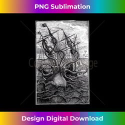 cthulhu giant octopus attacking ship vintage kraken occult - luxe sublimation png download - reimagine your sublimation pieces