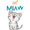 Cat miaw black and white.png