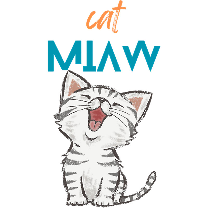 Cat miaw black and white.png
