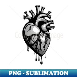 AI Art  Melting Heart - Retro PNG Sublimation Digital Download - Perfect for Sublimation Mastery