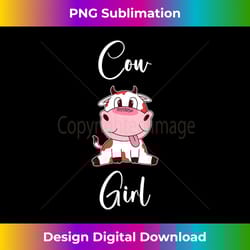 cow cow girl cartoon cow funny cow farmer tank top - luxe sublimation png download - customize with flair