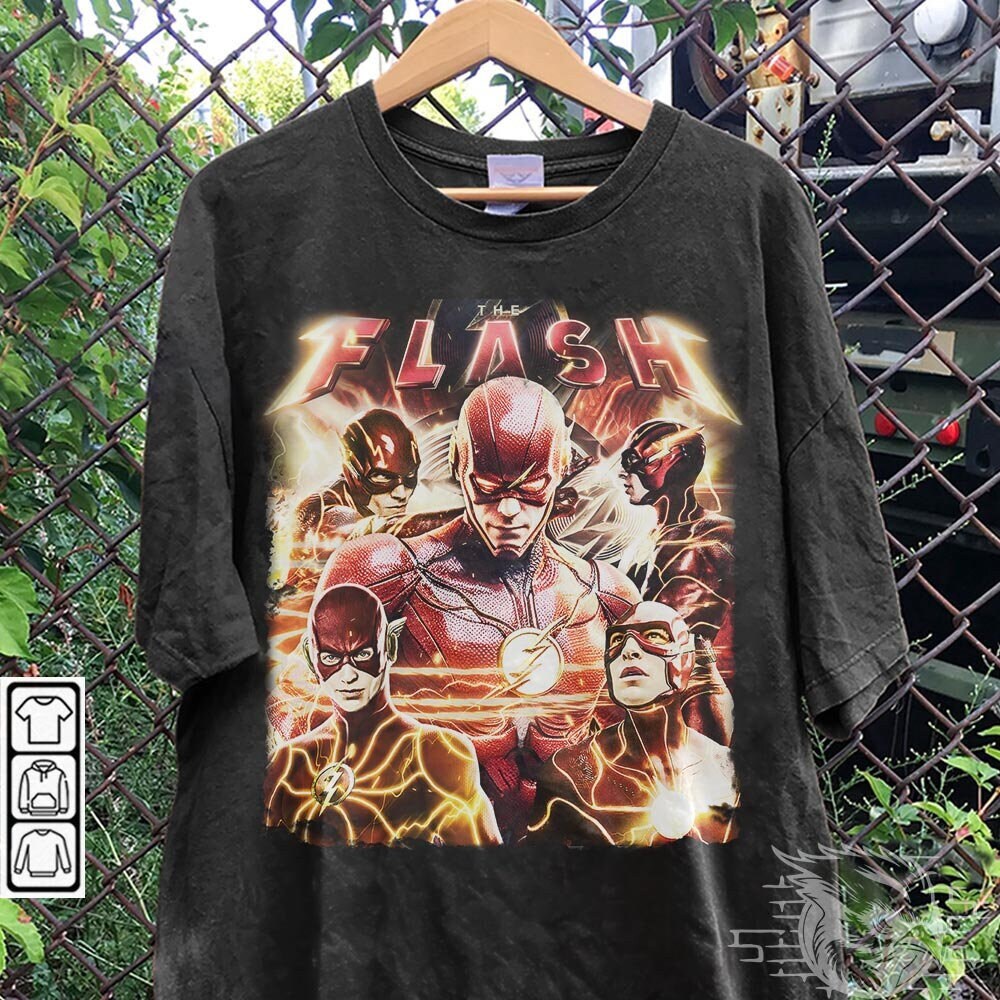 The Flash Movie Shirt, The Flash 90S Y2K Vintage Retro Bootleg Sweatshirt, The Flash Dc Film 2023 Unisex Gift Hoodie MO2406VL.jpg