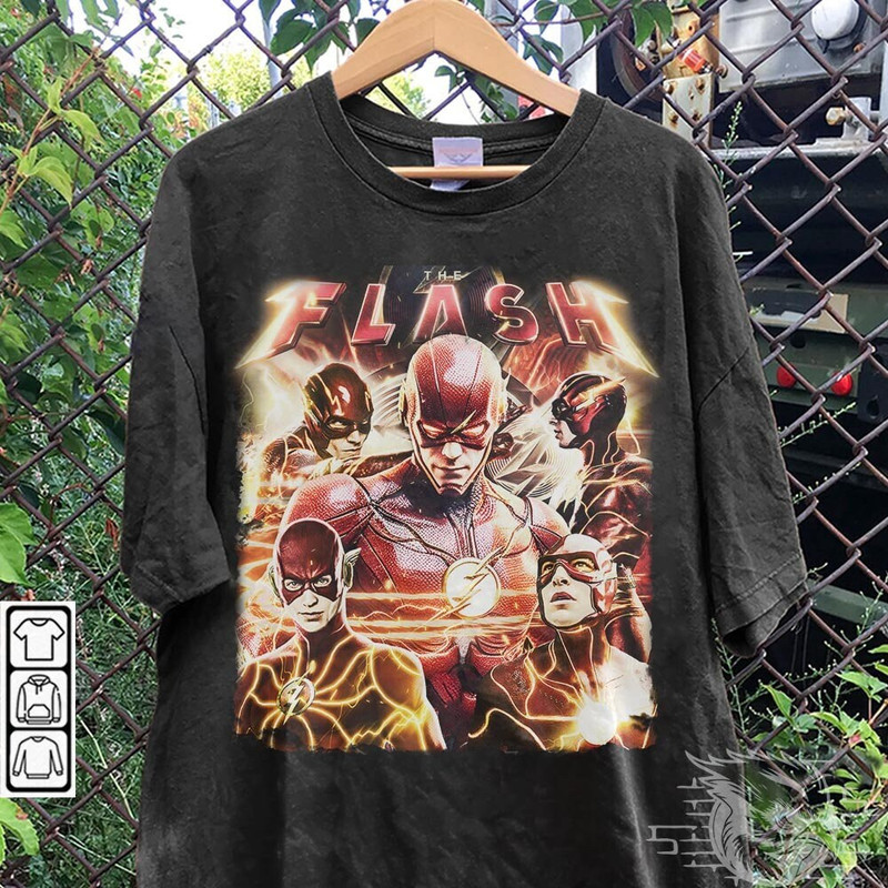 The Flash Movie Shirt, The Flash 90S Y2K Vintage Retro Bootleg Sweatshirt, The Flash Dc Film 2023 Unisex Gift Hoodie MO2406VL.jpg