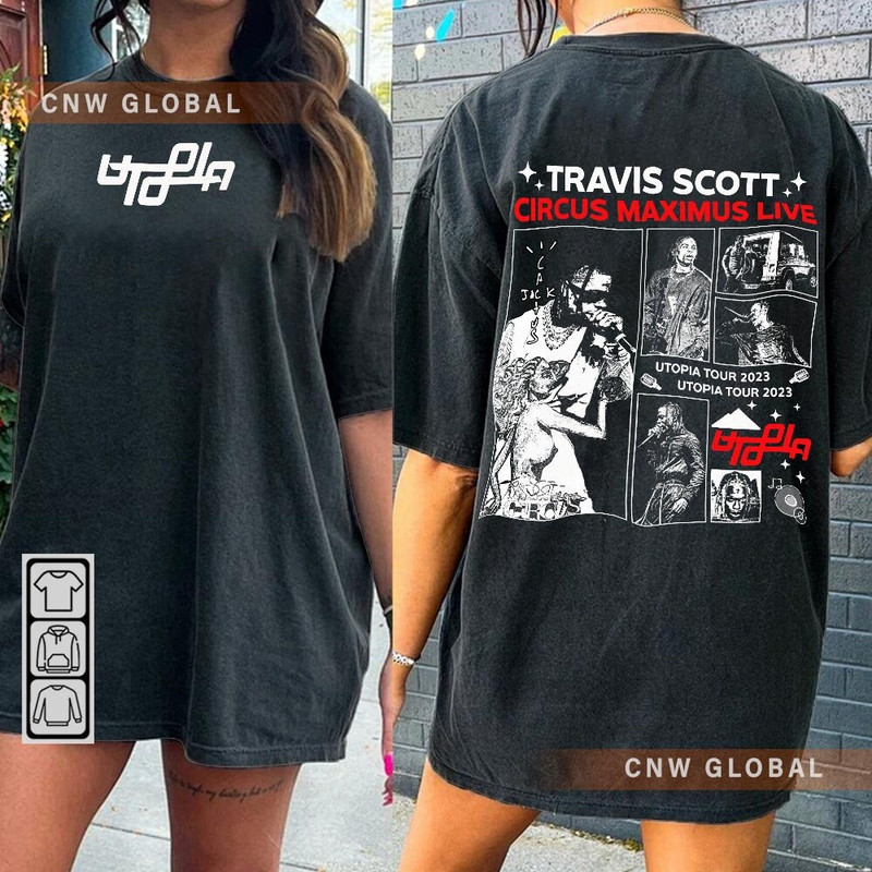 Travis Scott Rap Shirt 2 Side, Circus Maximus Utopia World Tour Ticket Concert 2023 Vintage 90s Y2K Graphic Tee, Castus Jack Bootleg1008VL.jpg
