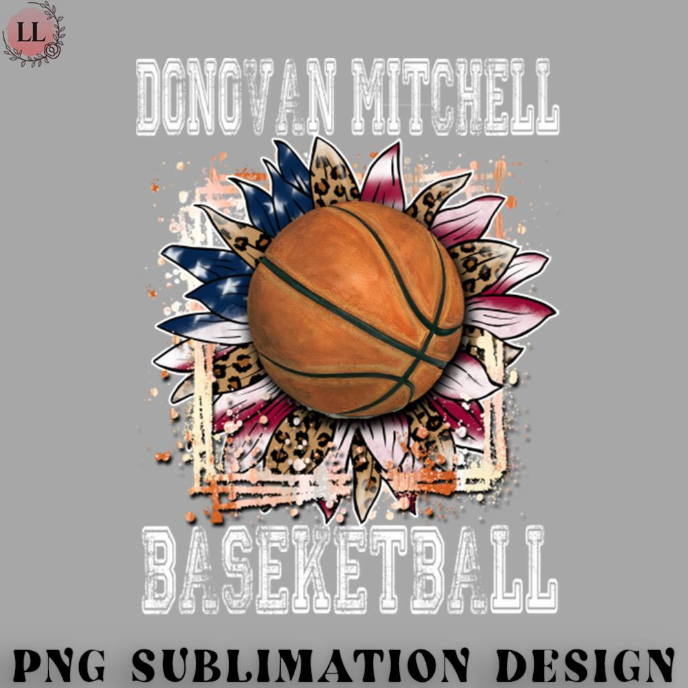 KL070723145651-Basketball PNG Graphic Aesthetic Mitchell Name Flowers Basketball Artwork.jpg