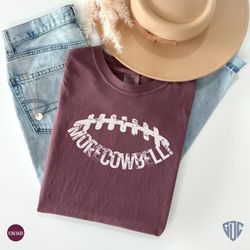 more cowbell football shirt for women, more cowbell miss t-shirt, gifts for college football sports fan, comfort colors