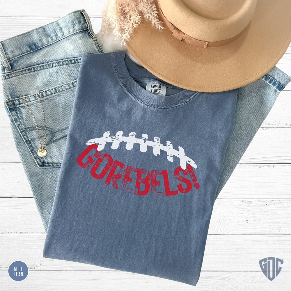 Oxford Mississippi Ole Miss Rebels Football Shirt for Women, Comfort Colors Football Shirt.jpg