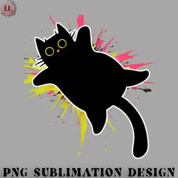 basketball png black cat funky red yellow paint explosion