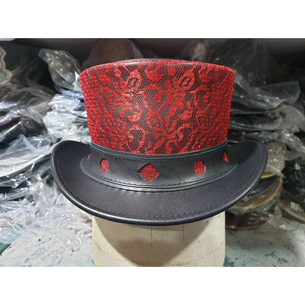 RED Steampunk Burning Man Women Top Hat (3).jpg