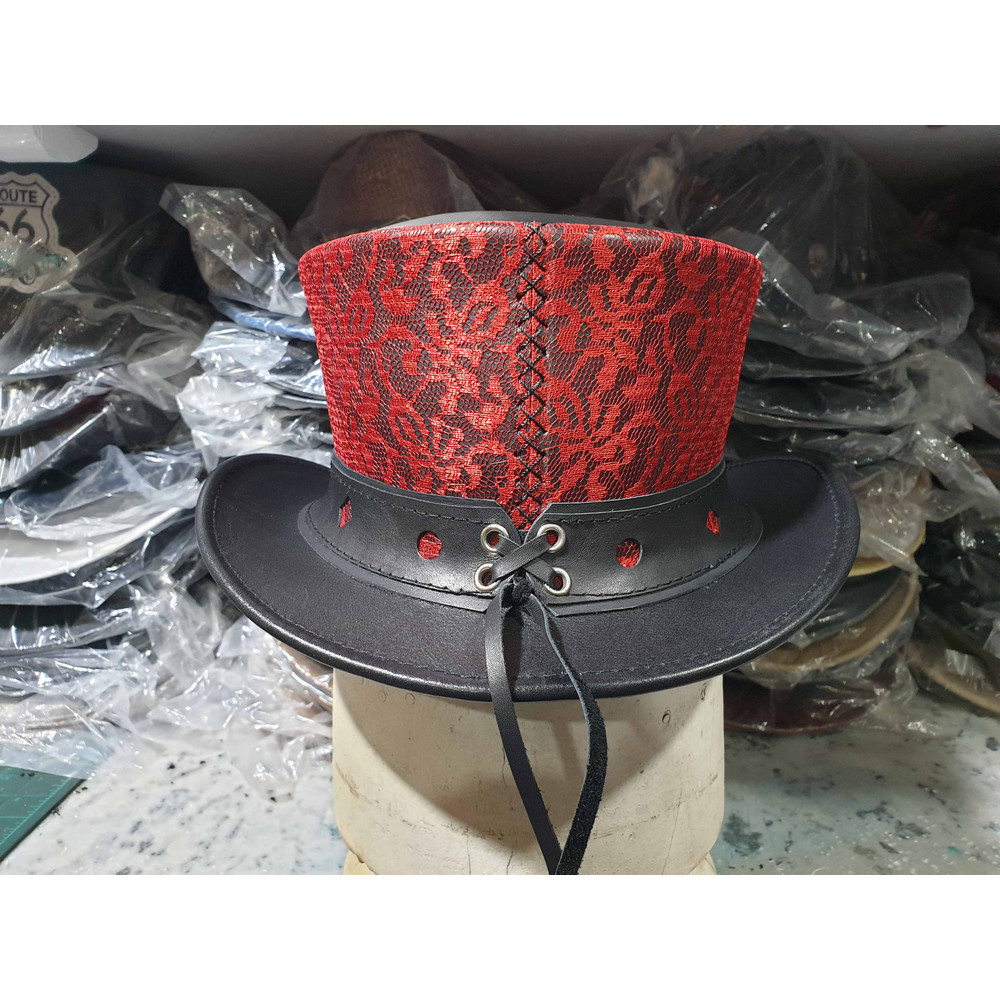 RED Steampunk Burning Man Women Top Hat (6).jpg