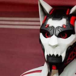 cyber cat mask, cosplay sci-fi mask, cyber punk lightweight 3d printed mask for halloween photoshoot or cosplay