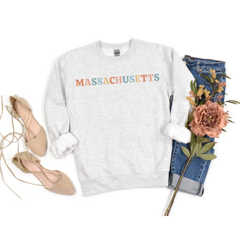 Massachusetts Sweatshirt Massachusetts Sweater Cute Massachusetts Shirt Massachusetts Crew Neck Massachusetts Sweaters Massachusetts Shirts.jpg