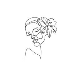 girl with flowers machine embroidery design. 5 sizes. one line embroidery design