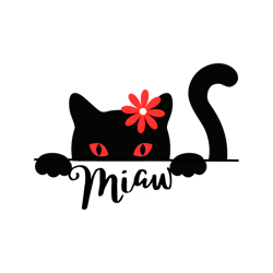 cat miaw lover cute black cats lovers funny kitty