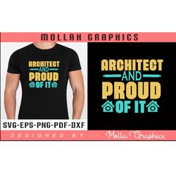 architect and proud of it typography and groovy and t shirt and svg desaign
