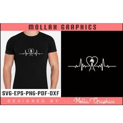 heartbeat with architect vector typography and t shirt and groovy and svg