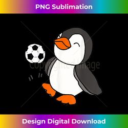 SmileteesBirds Funny Baby Penguin Playing Soccer - Urban Sublimation PNG Design - Animate Your Creative Concepts
