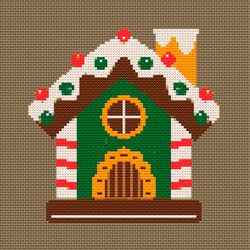 merry christmas cross stitch pattern, gingerbread house cross stitch patterns pdf by crossstitchart instant download