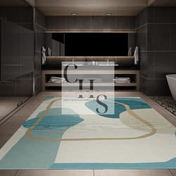 multicolor rectangle shape carpet for home decor- soft & durable - ideal for living room, bedroom, or office