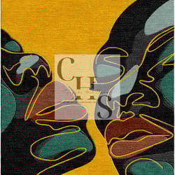 multicolor face print rectangle carpet nz wool area rug for living room play room kitchen drawing room