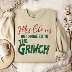funny husband grinch christmas sweatshirt - holiday winter knit pullover