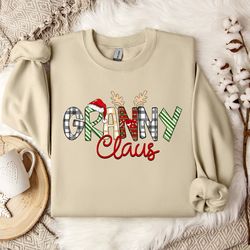 granny claus christmas sweatshirt - granny claus style - cozy christmas sweatshirt for grandmother - unique christmas d
