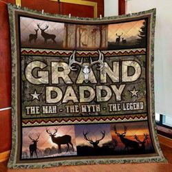 deer hunting. granddaddy quilt blanket thb812ct block of gear