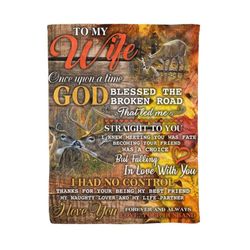 deers hunting couples matching husband and wife to my wife letter quotes fleece blanket