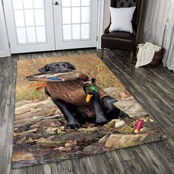 dog duck hunting area rug 06739
