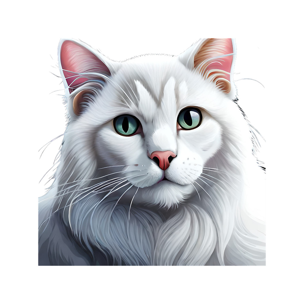 cat miawInnocent white cat .png
