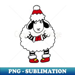 Sheep wearing hat and mittens - Digital Sublimation Download File - Perfect for Sublimation Art