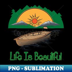 Life Is Beautiful - Retro PNG Sublimation Digital Download - Perfect for Sublimation Mastery