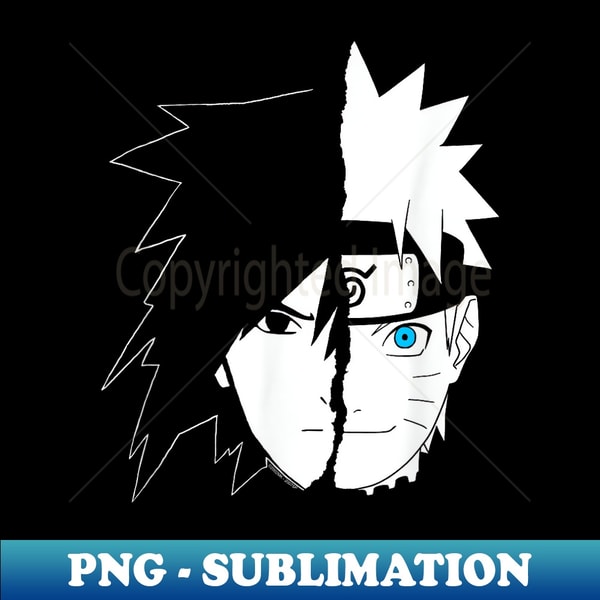 Naruto Shippuden Langarmshirt Mit Naruto & Sasuke Design - Offiziell Lizenziert
