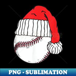 Christmas Sport Baseball Ball Santa Hat Funny T - High-Resolution PNG Sublimation File - Perfect for Sublimation Mastery