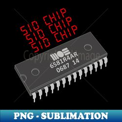 MOS 6581 SID chip LED SID CHIP - Elegant Sublimation PNG Download - Enhance Your Apparel with Stunning Detail