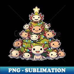 Christmas Axolotl Tree Funny Santa Axolotl Costume Xmas - Vintage Sublimation PNG Download - Unleash Your Inner Rebellion