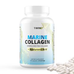Marine Collagen with vitamin C and hyaluronic acid, 155 caps