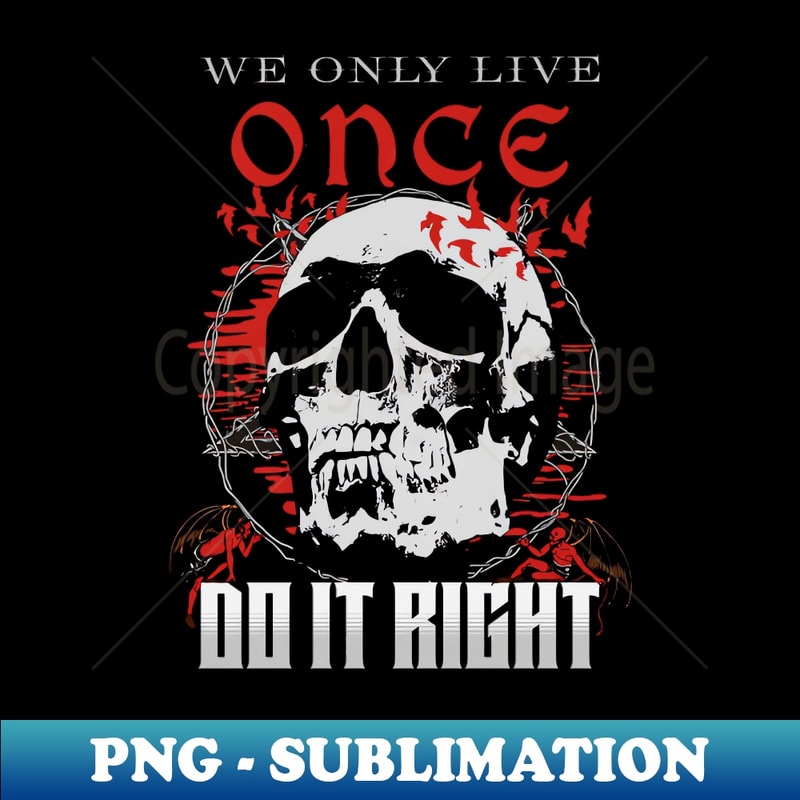 Once Did We Only Live Once Do It Right Inspirational Quote Phrase Tex | Inspire ...
