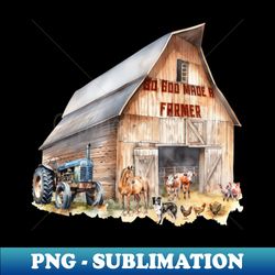 So God Made a Farmer - Elegant Sublimation PNG Download - Unlock Vibrant Sublimation Designs