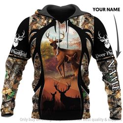 personalized deer hunting us unisex size hoodie