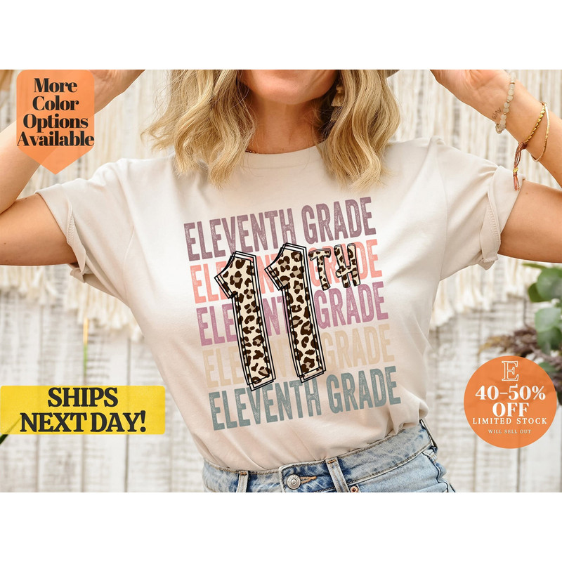 11th Grade Cheetah Design T-Shirts, Cute Cheetah 11th Grade tees, Eye catching and trendy eleventh grade tees.jpg