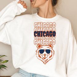 chicago football team football league crewneck, every day oversized sweatshirt - perfect gift for bears fans