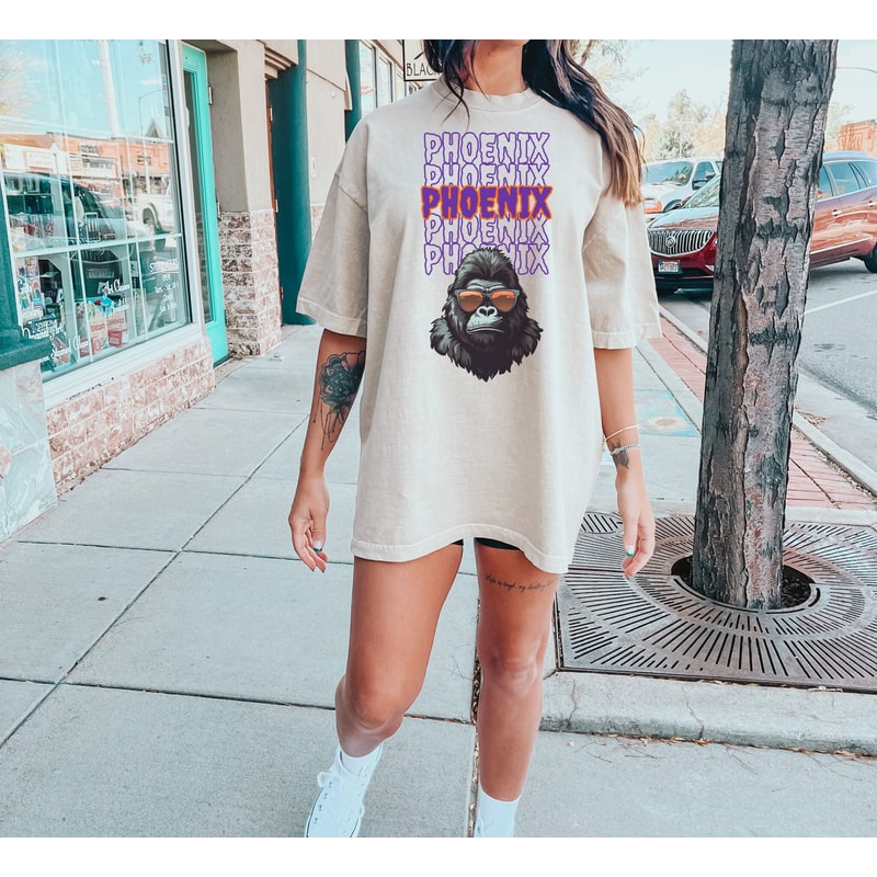 Phoenix Basketball Team NBA Gorilla mascot T-shirt, Every Day Oversized Shirt - Perfect gift for Suns Fans.jpg