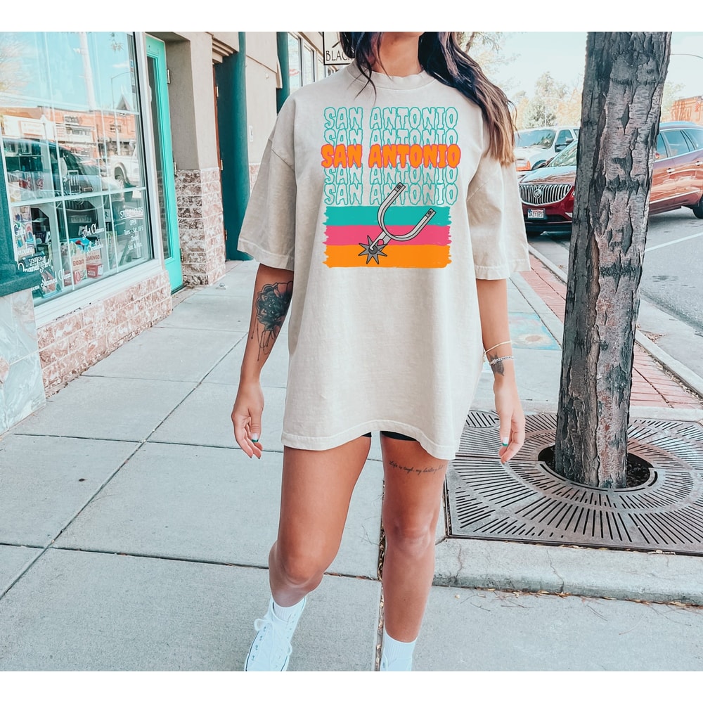 San Antonio Retro Basketball Team NBA T-shirt, Every Day Oversized Shirt - Perfect gift for Spurs Fans.jpg