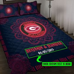 Personalized NNA2105Q2 QUILT BED SET FOR FANS Georgia Bulldogs