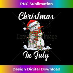 Christmas In July Baseball Snowman Santa Hat Summer - Contemporary PNG Sublimation Design - Animate Your Creative Concepts