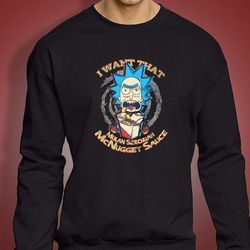 schwifty sauce rick and morty men&8217s sweatshirt