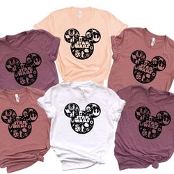 Star Wars Mickey Head Shirt, Mickey and Minnie Disney Shirt, Disney Family and couple tshirt,star wars mickey, mickey he