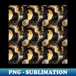 black and gold liquid marble texture - high-quality png sublimation download - perfect for sublimation art